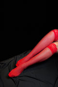 Medias Rojas En Red Con Brillos image 0