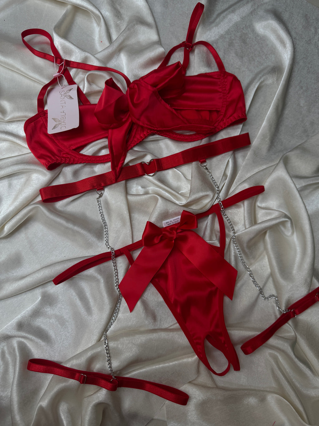 Moñito set red
