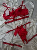 Moñito set red