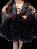 Santa Diabla Bata Corta Negra